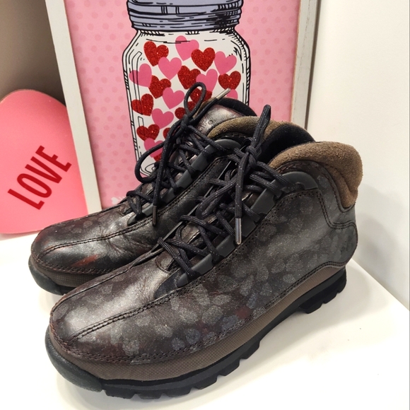 Timberland Shoes - 🖤 Vintage Y2K Timberland Euro Hiker Multicolor Lace Up Ankle Boots, Black, 7